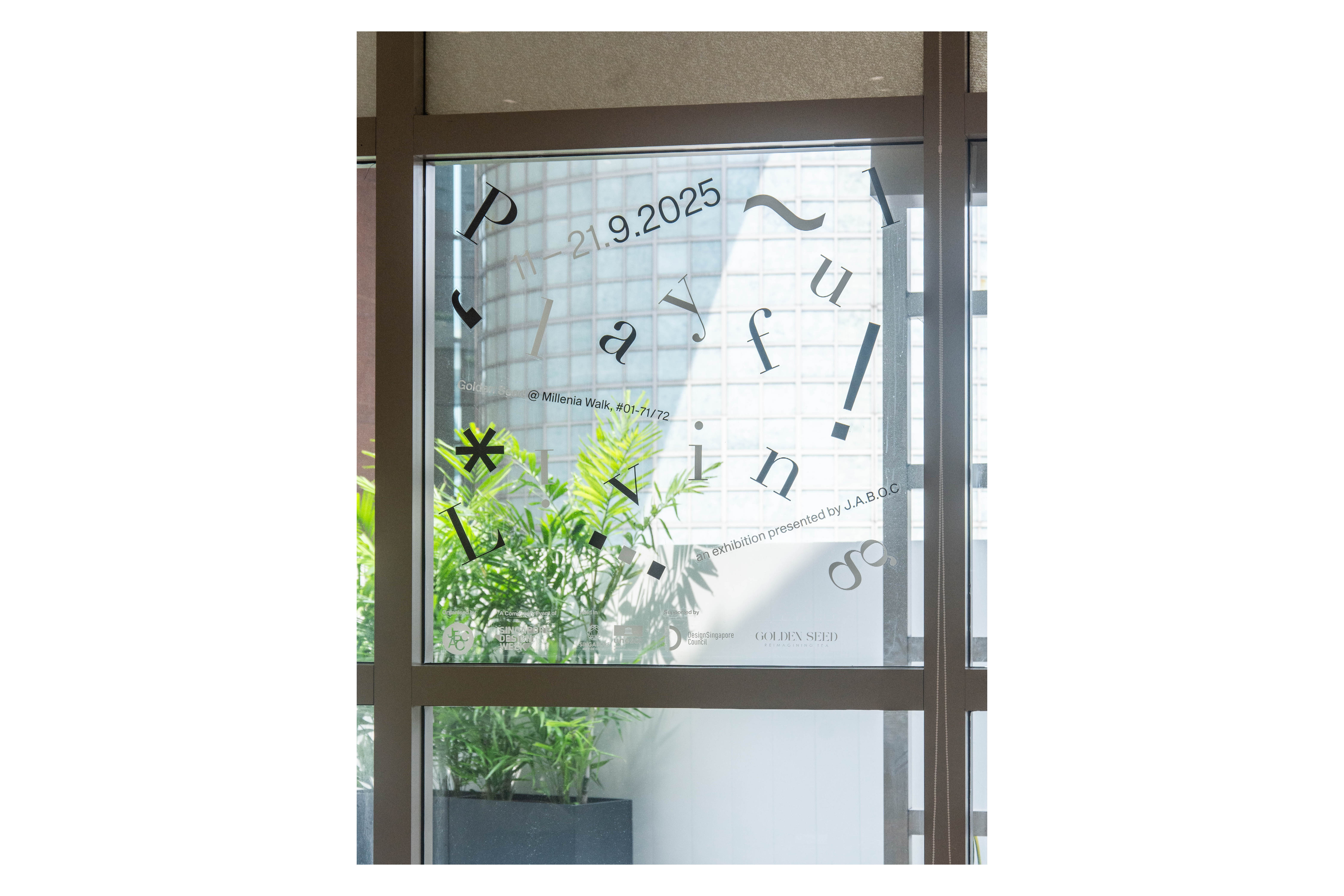 857 Playful Living (exhibition graphics), for J.A.B.O.C